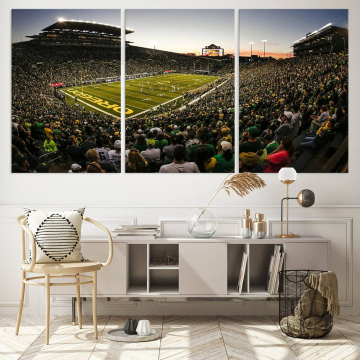 Autzen-Oregon Football Stadium Wall Art Canvas Print