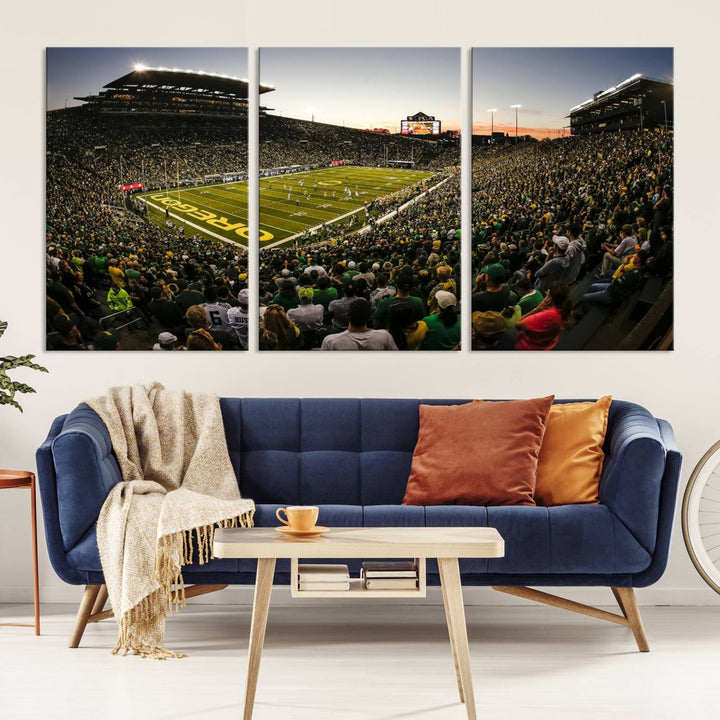 Autzen-Oregon Football Stadium Wall Art Canvas Print