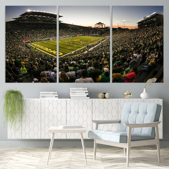 Autzen-Oregon Football Stadium Wall Art Canvas Print