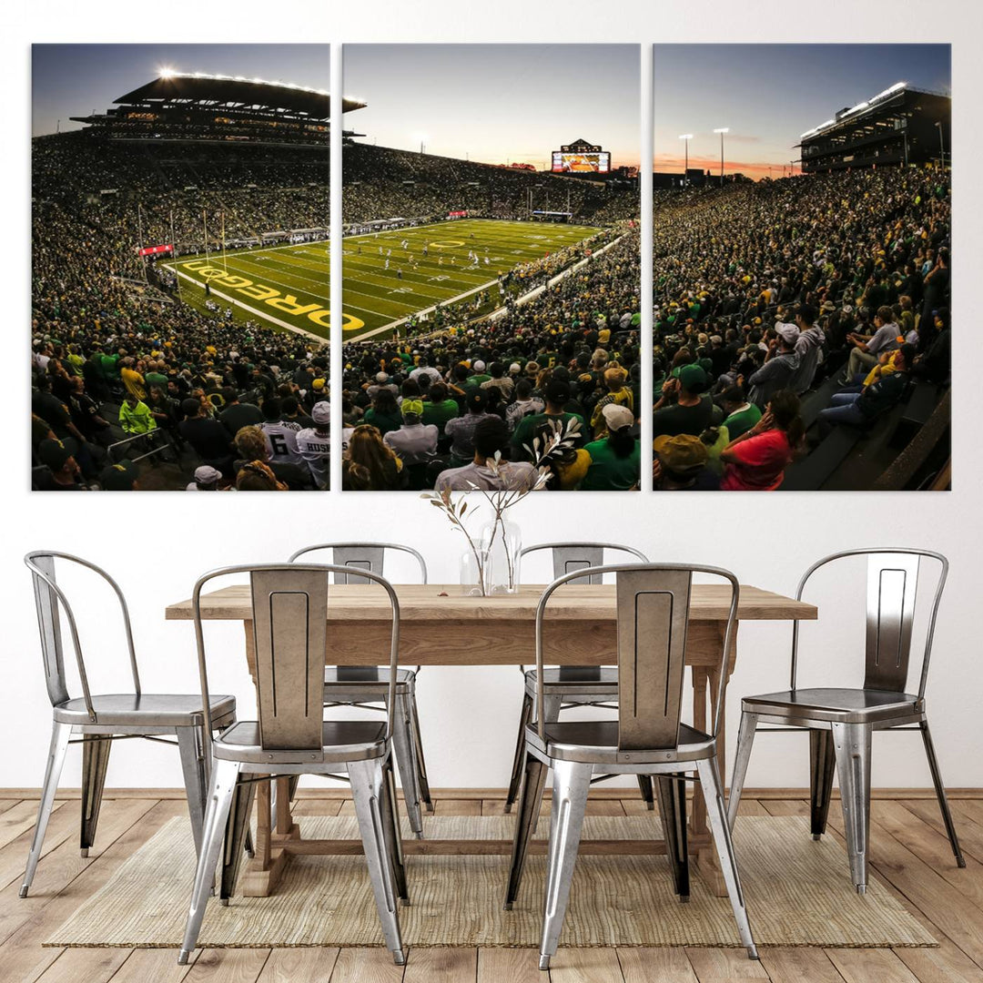 Autzen-Oregon Football Stadium Wall Art Canvas Print