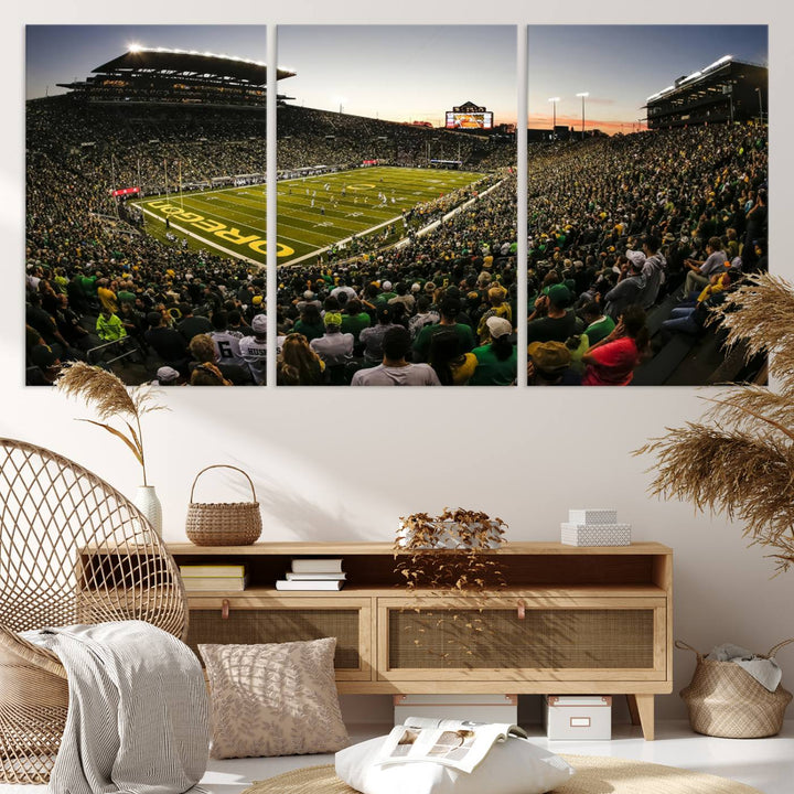 Autzen-Oregon Football Stadium Wall Art Canvas Print