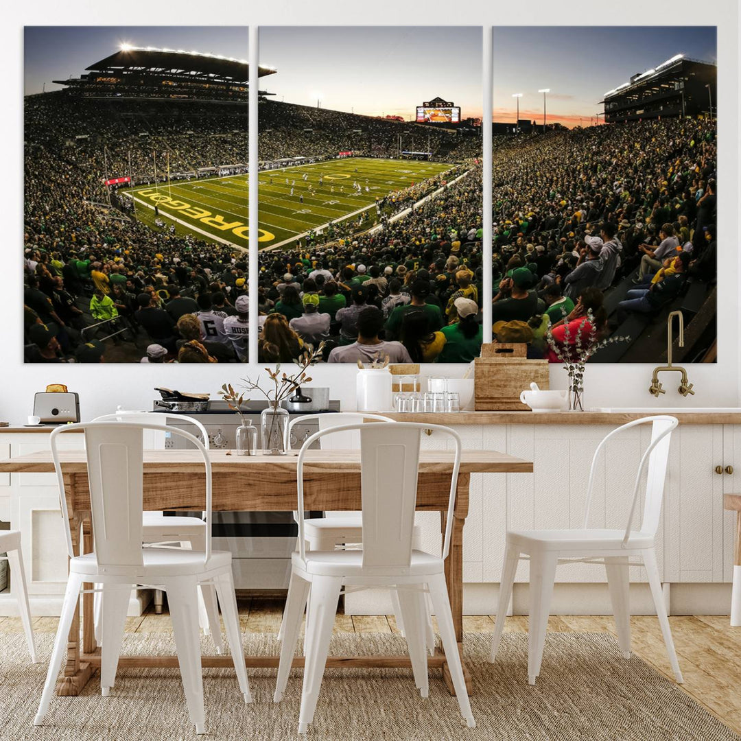 Autzen-Oregon Football Stadium Wall Art Canvas Print