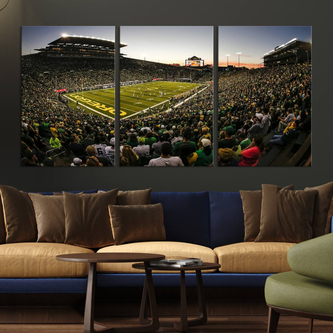 Autzen-Oregon Football Stadium Wall Art Canvas Print