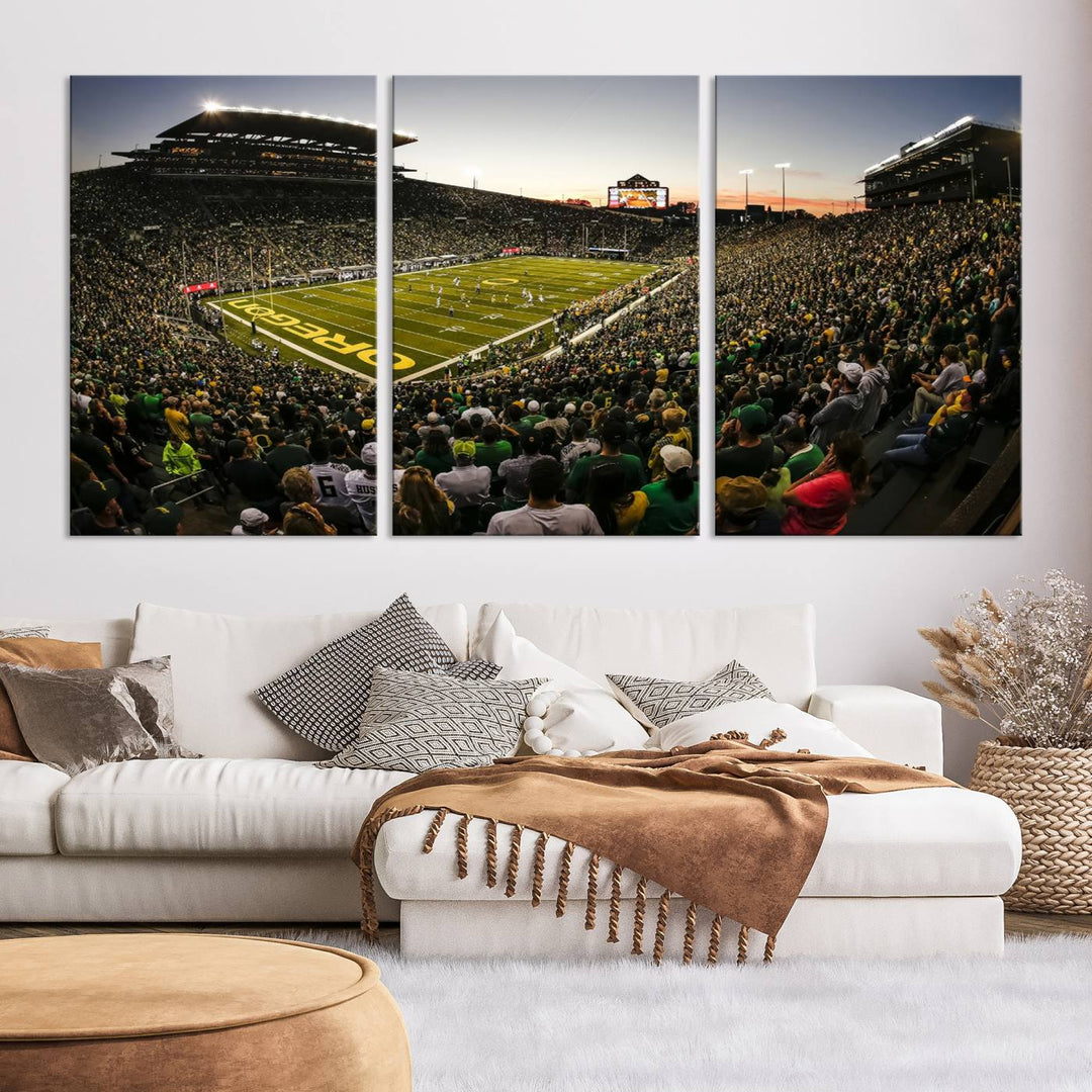 Autzen-Oregon Football Stadium Wall Art Canvas Print