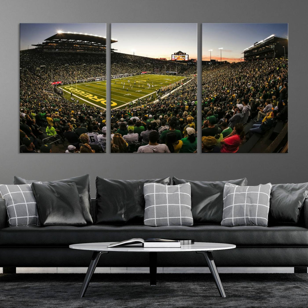 Autzen-Oregon Football Stadium Wall Art Canvas Print