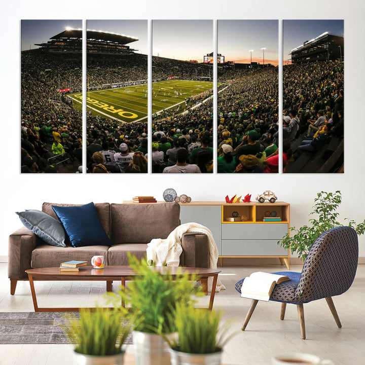 Autzen-Oregon Football Stadium Wall Art Canvas Print