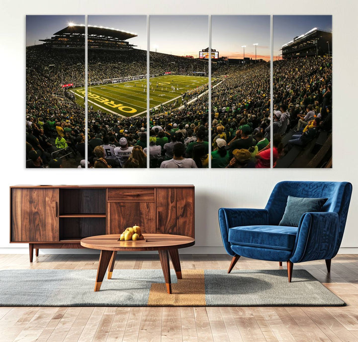 Autzen-Oregon Football Stadium Wall Art Canvas Print