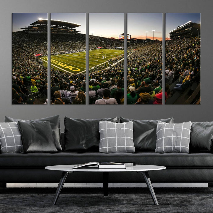 Autzen-Oregon Football Stadium Wall Art Canvas Print