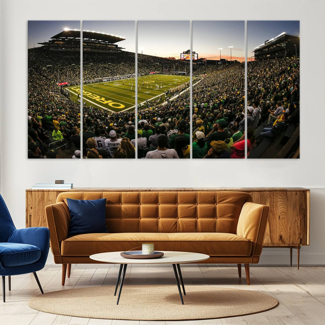 Autzen-Oregon Football Stadium Wall Art Canvas Print