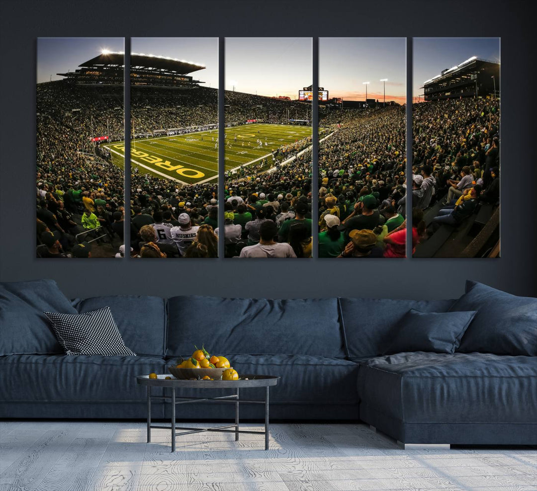 Autzen-Oregon Football Stadium Wall Art Canvas Print