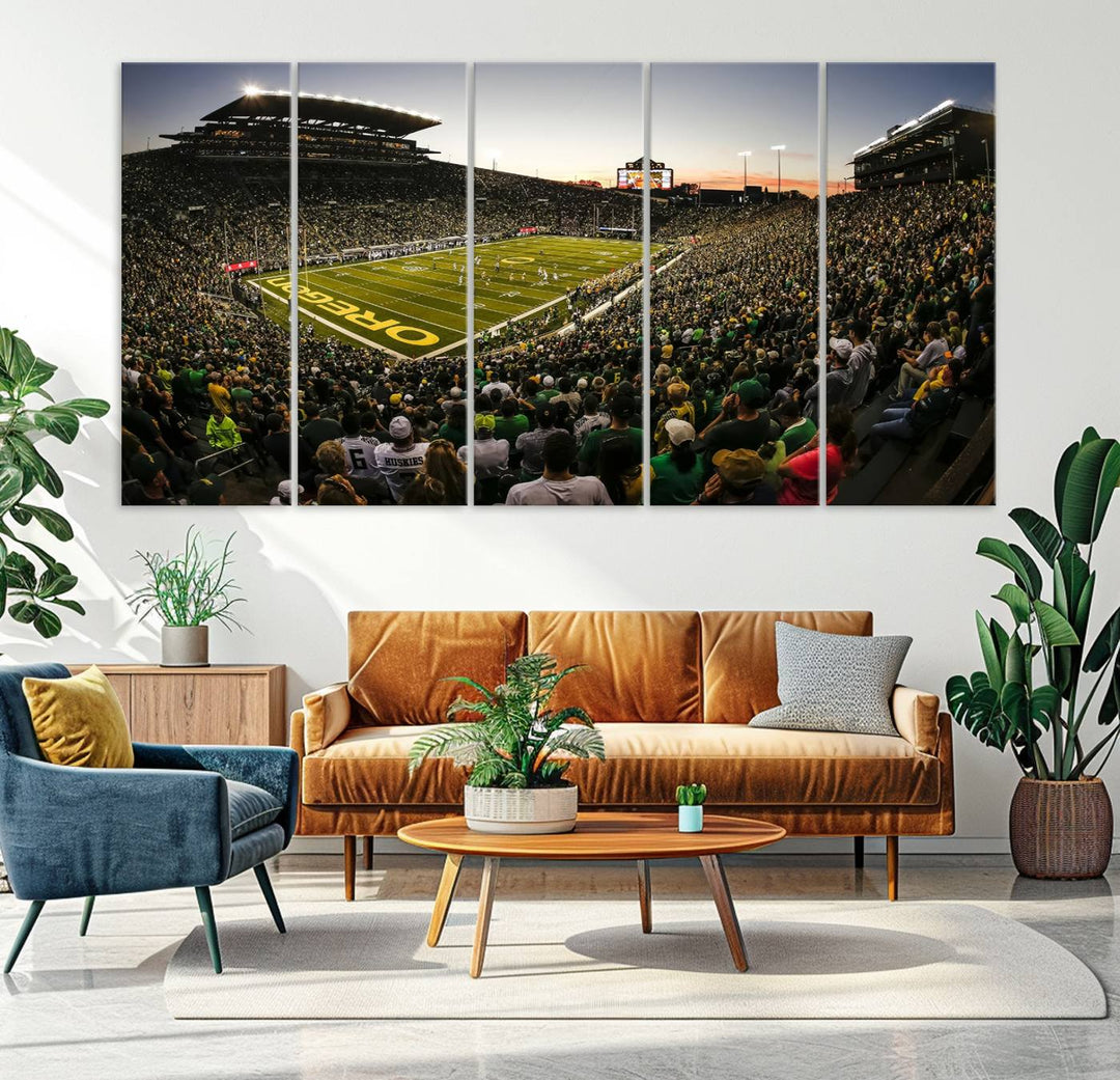 Autzen-Oregon Football Stadium Wall Art Canvas Print