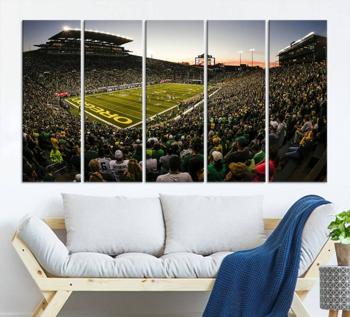 Autzen-Oregon Football Stadium Wall Art Canvas Print