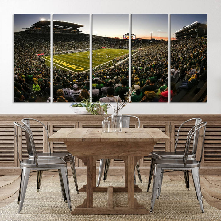 Autzen-Oregon Football Stadium Wall Art Canvas Print