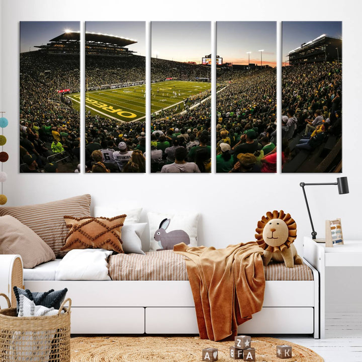 Autzen-Oregon Football Stadium Wall Art Canvas Print