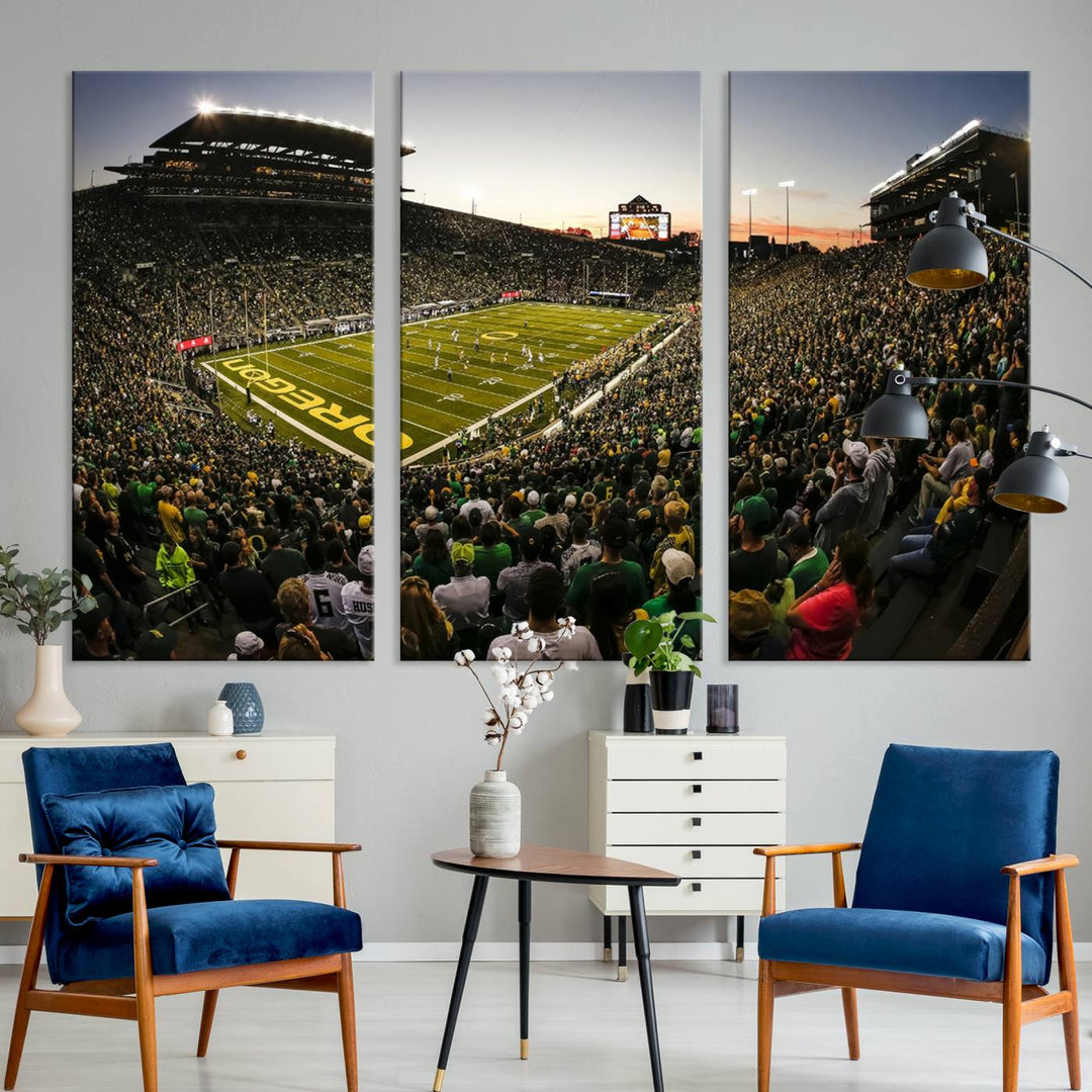 Autzen-Oregon Football Stadium Wall Art Canvas Print