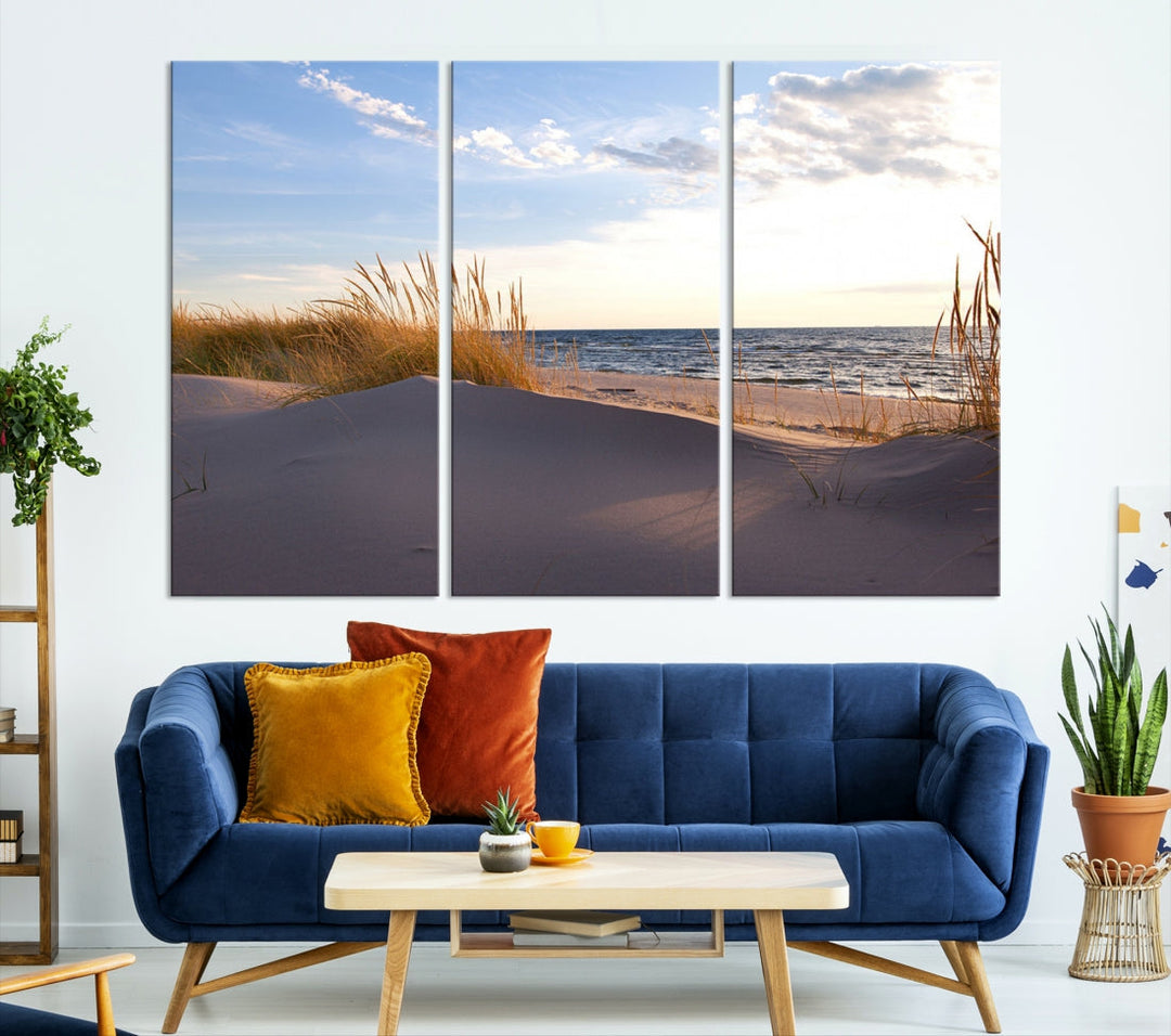 Beach Sand Ocean Wall Art Canvas Print Coastal Wall Decor