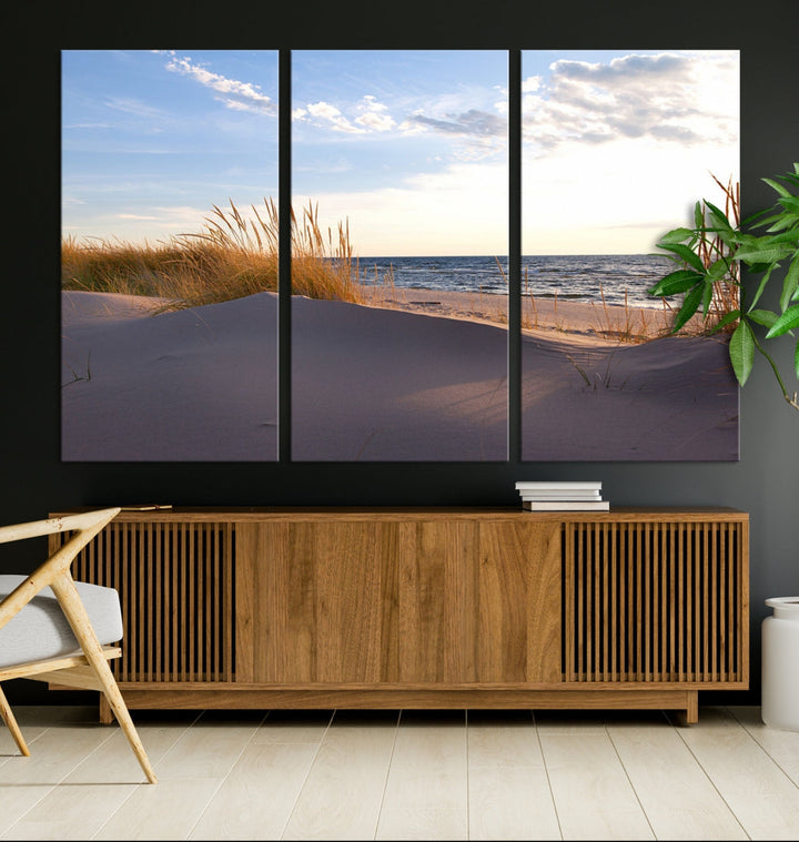 Beach Sand Ocean Wall Art Canvas Print Coastal Wall Decor