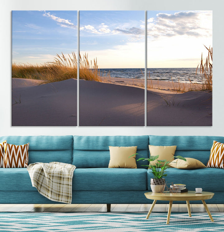 Beach Sand Ocean Wall Art Canvas Print Coastal Wall Decor