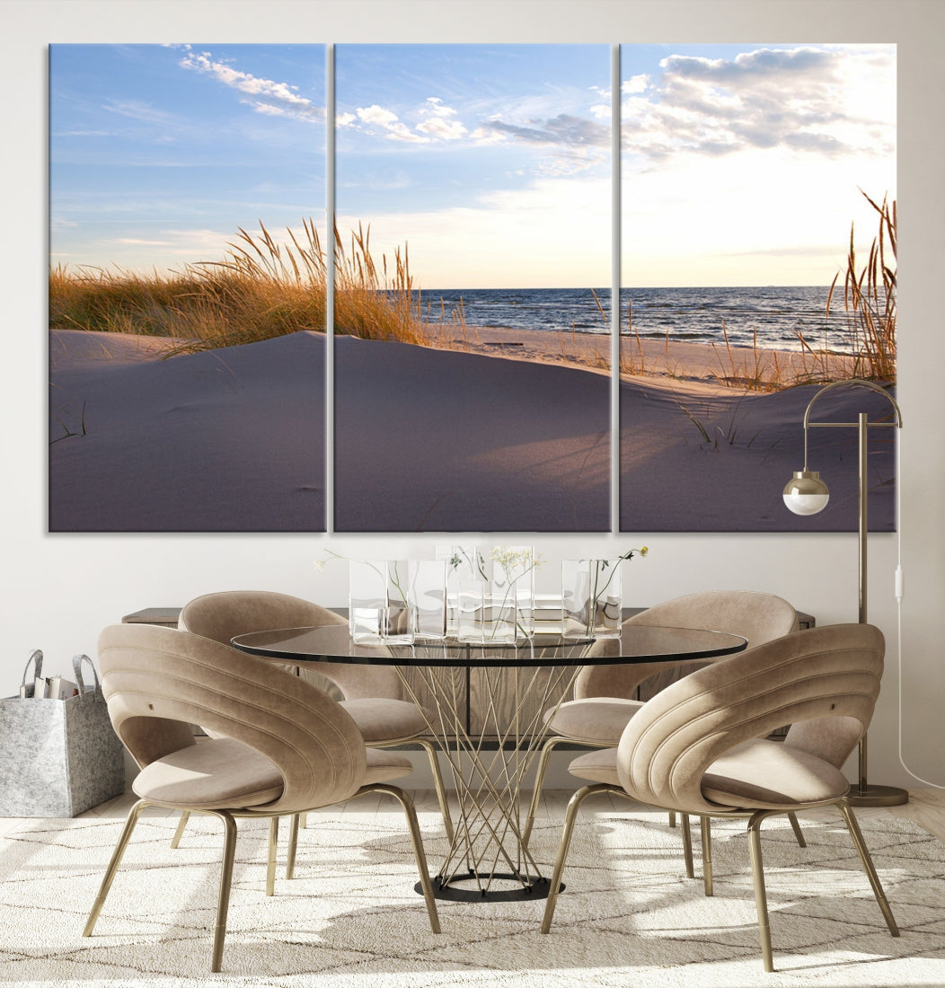 Beach Sand Ocean Wall Art Canvas Print Coastal Wall Decor