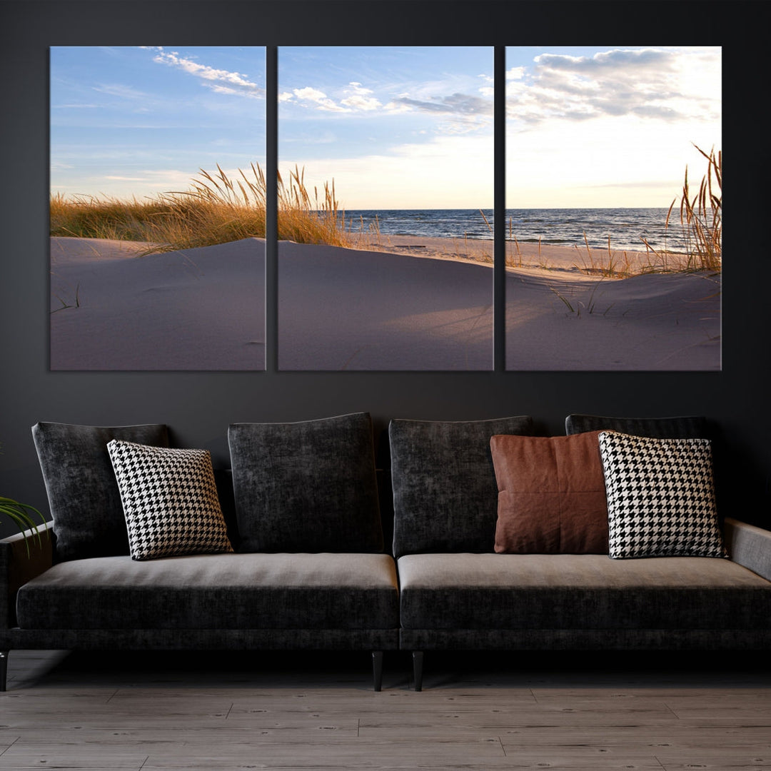 Beach Sand Ocean Wall Art Canvas Print Coastal Wall Decor