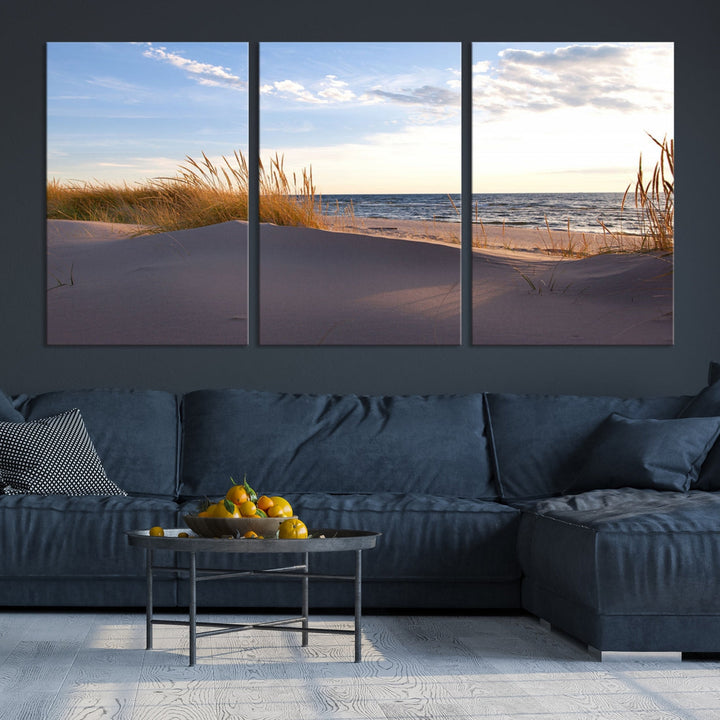 Beach Sand Ocean Wall Art Canvas Print Coastal Wall Decor