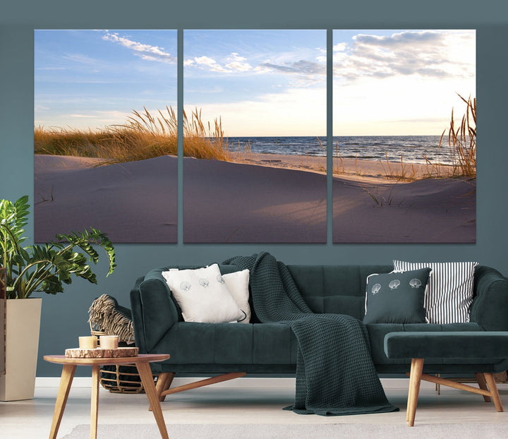 Beach Sand Ocean Wall Art Canvas Print Coastal Wall Decor