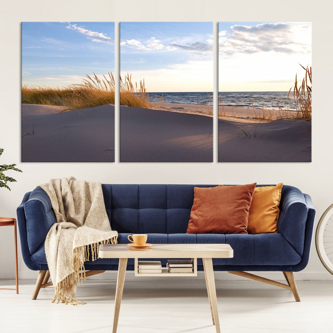 Beach Sand Ocean Wall Art Canvas Print Coastal Wall Decor