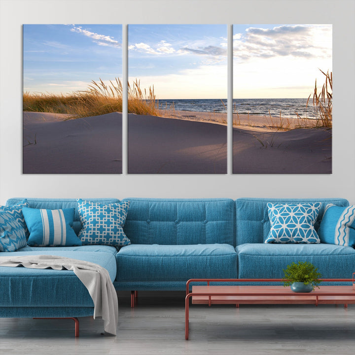 Beach Sand Ocean Wall Art Canvas Print Coastal Wall Decor