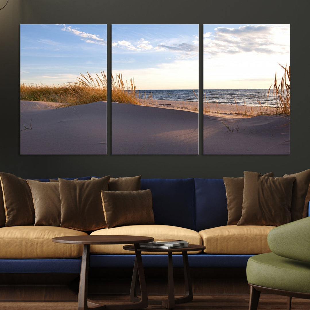 Beach Sand Ocean Wall Art Canvas Print Coastal Wall Decor