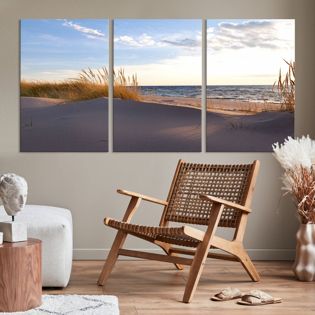 Beach Sand Ocean Wall Art Canvas Print Coastal Wall Decor