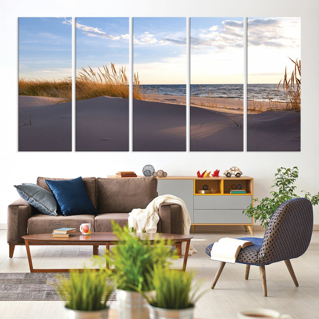 Beach Sand Ocean Wall Art Canvas Print Coastal Wall Decor