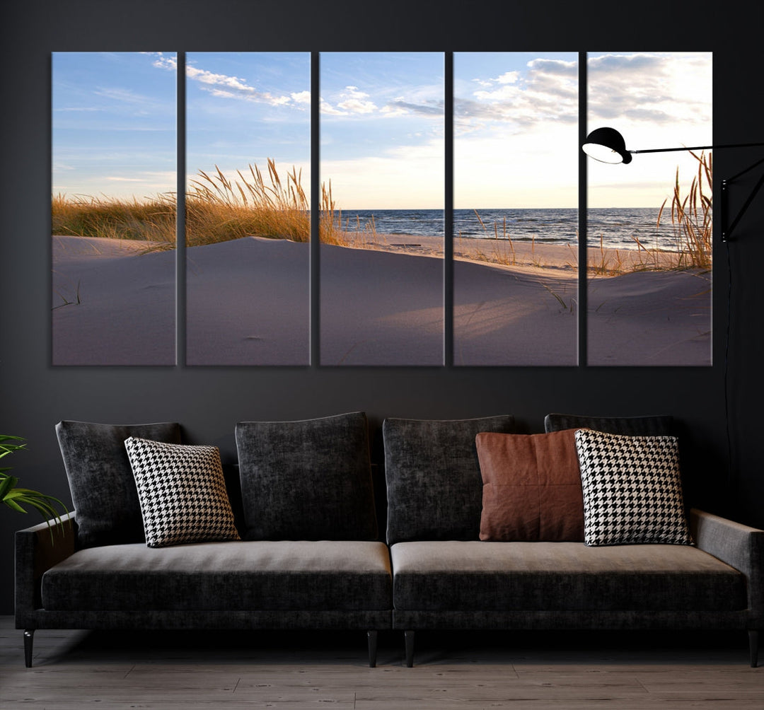 Beach Sand Ocean Wall Art Canvas Print Coastal Wall Decor