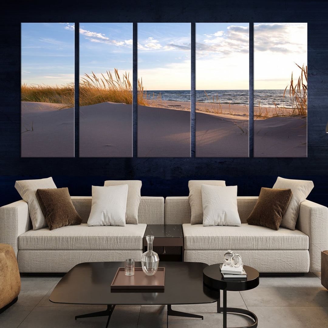 Beach Sand Ocean Wall Art Canvas Print Coastal Wall Decor