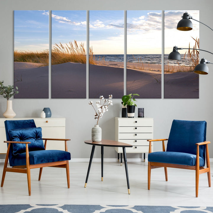 Beach Sand Ocean Wall Art Canvas Print Coastal Wall Decor