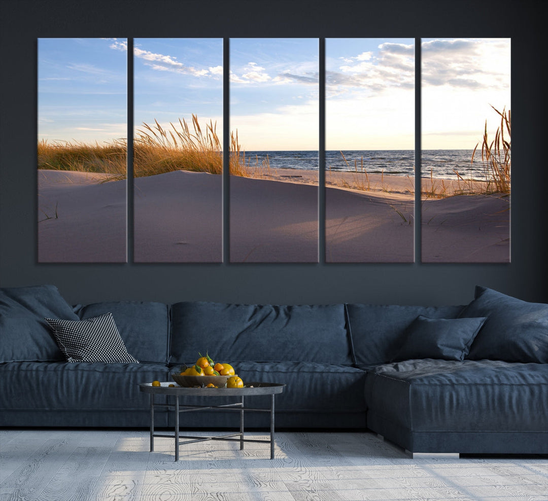 Beach Sand Ocean Wall Art Canvas Print Coastal Wall Decor