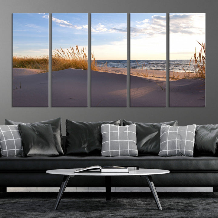 Beach Sand Ocean Wall Art Canvas Print Coastal Wall Decor