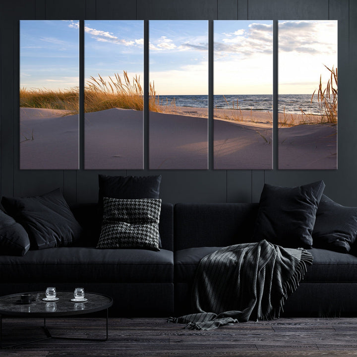 Beach Sand Ocean Wall Art Canvas Print Coastal Wall Decor