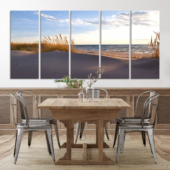 Beach Sand Ocean Wall Art Canvas Print Coastal Wall Decor