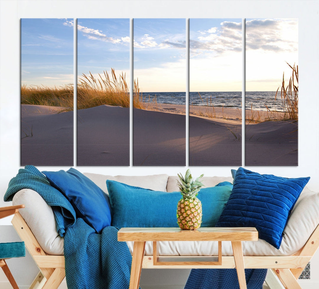 Beach Sand Ocean Wall Art Canvas Print Coastal Wall Decor