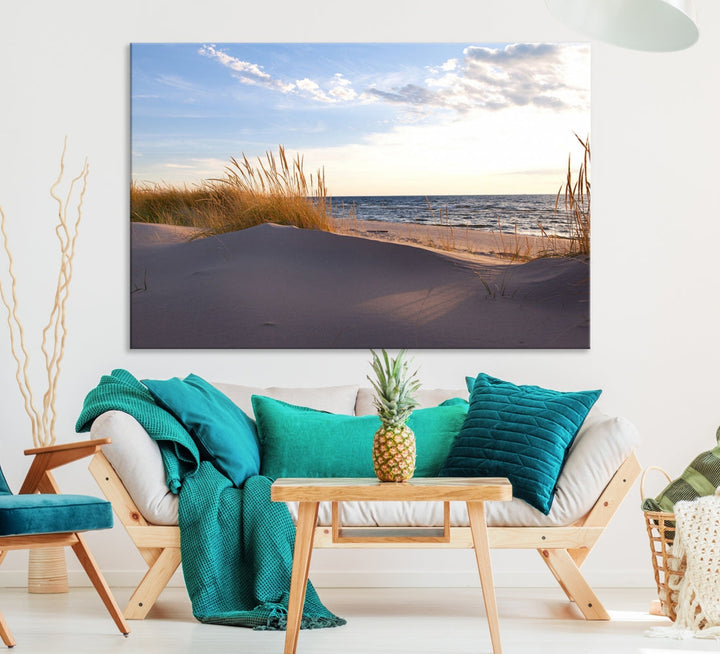 Beach Sand Ocean Wall Art Canvas Print Coastal Wall Decor