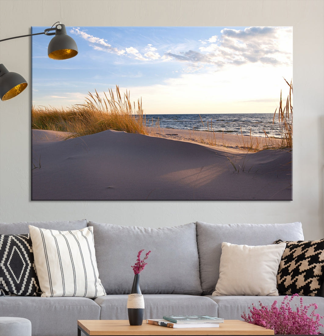 Beach Sand Ocean Wall Art Canvas Print Coastal Wall Decor