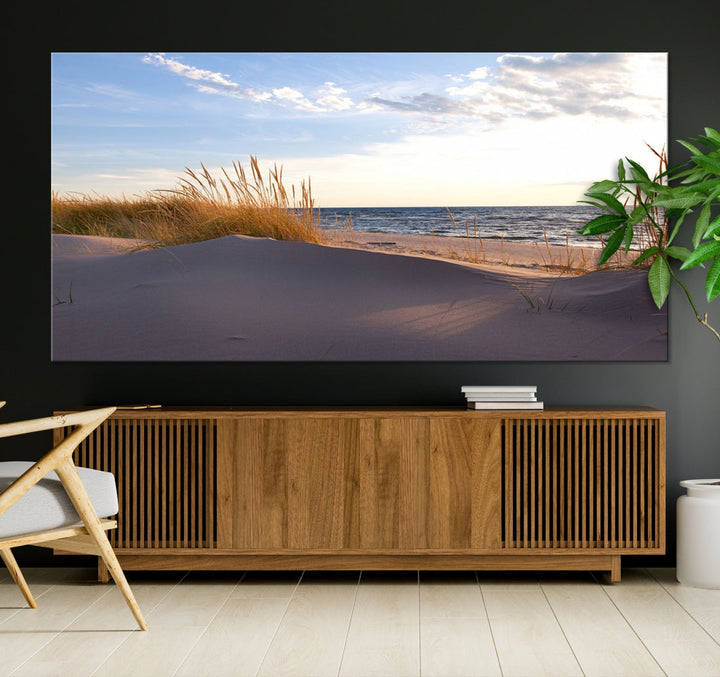 Beach Sand Ocean Wall Art Canvas Print Coastal Wall Decor