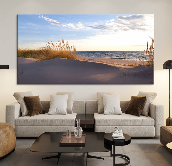 Beach Sand Ocean Wall Art Canvas Print Coastal Wall Decor