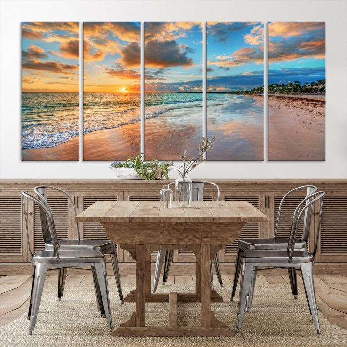 Hawaii Sunset Beach Wall Art Wall Art Canvas Print