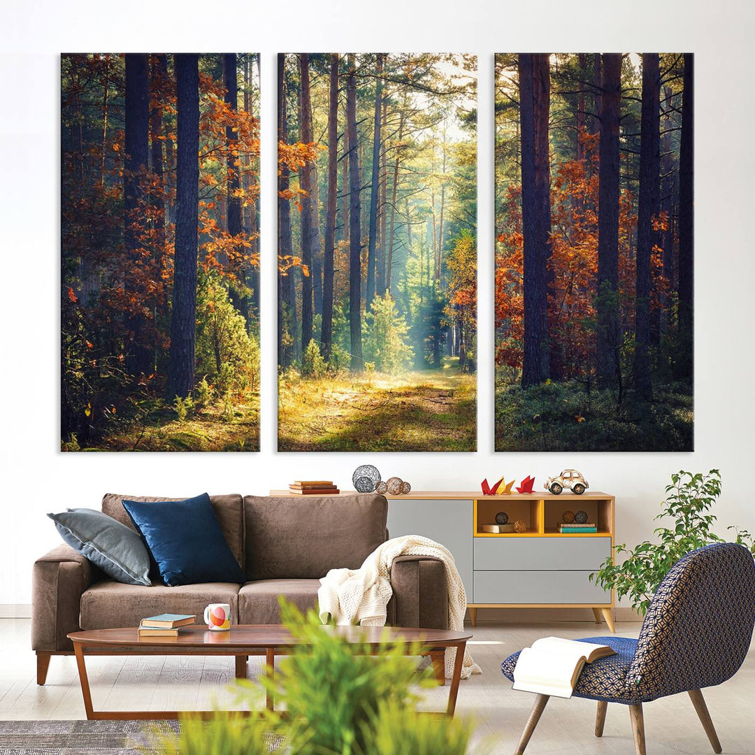 Beautiful Forest Landscape Picture Canvas Print Large Wall Art Home Gift