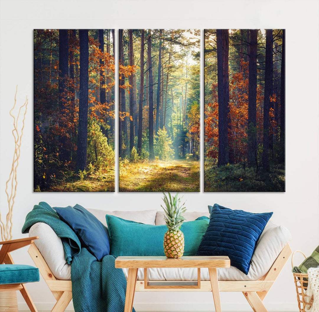 Beautiful Forest Landscape Picture Canvas Print Large Wall Art Home Gift