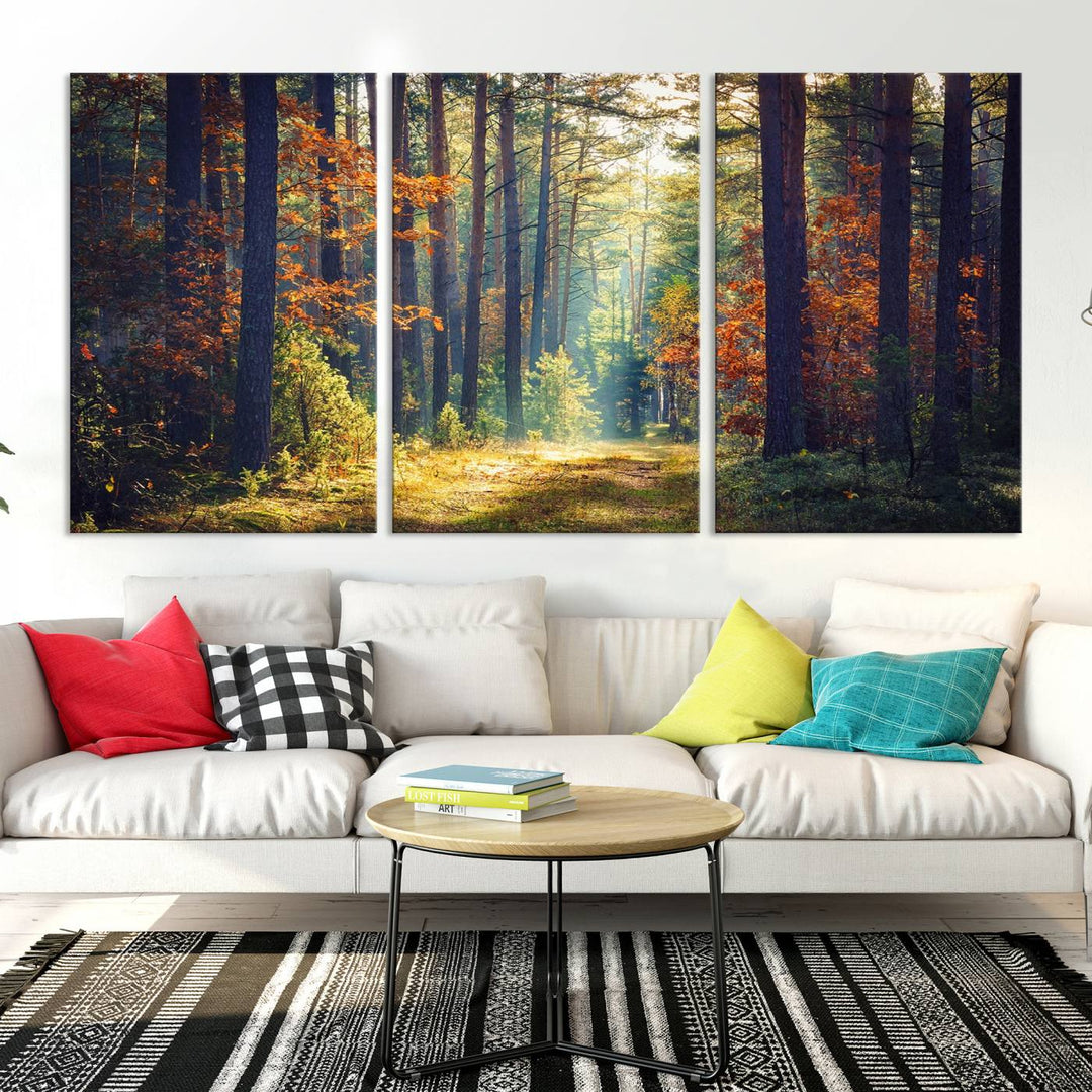 Beautiful Forest Landscape Picture Canvas Print Large Wall Art Home Gift