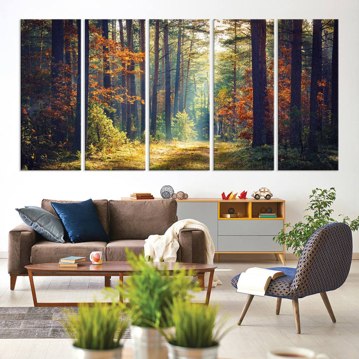 Beautiful Forest Landscape Picture Canvas Print Large Wall Art Home Gift