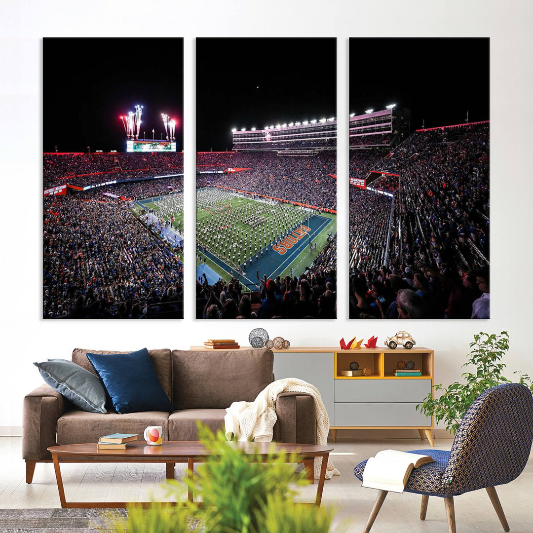 Ben Hill Griffin Stadium Wall Art Canvas Print