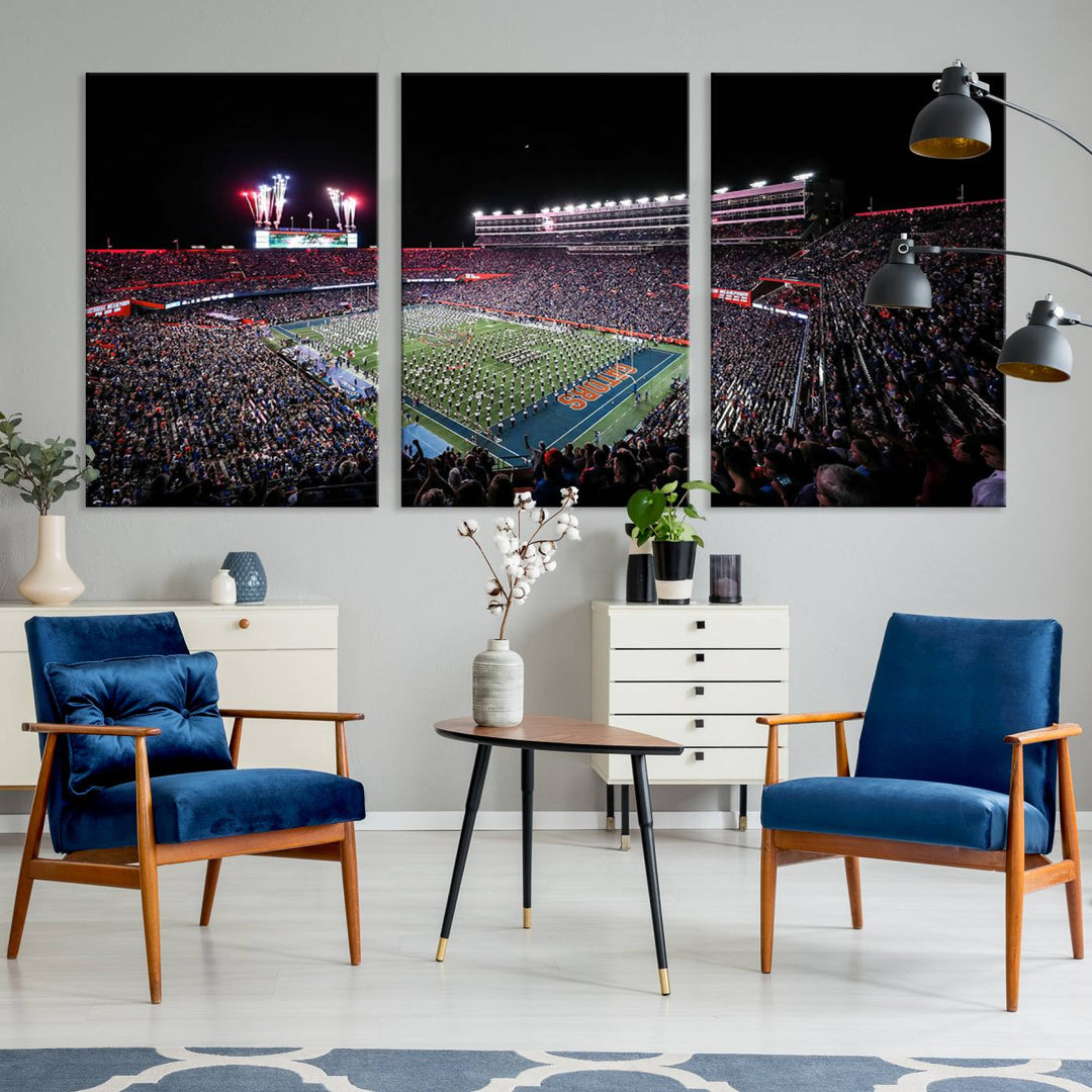 Ben Hill Griffin Stadium Wall Art Canvas Print